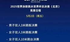 开云体育:2025北京跳水世界杯总决赛赛程时间表 中国“梦之队”参赛名单